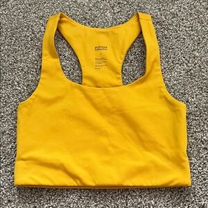 Girlfriend Collective Mustard Yellow Paloma Racerback Bra Size Small